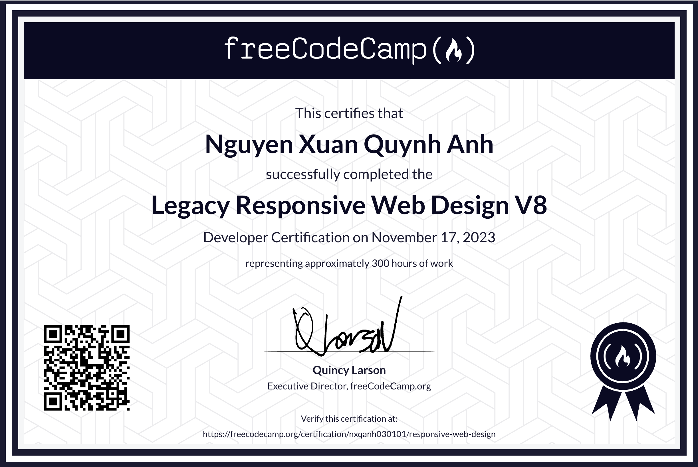 Responsive Web Design badge
